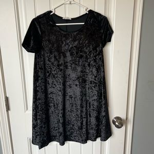 Black velvet Babydoll dress